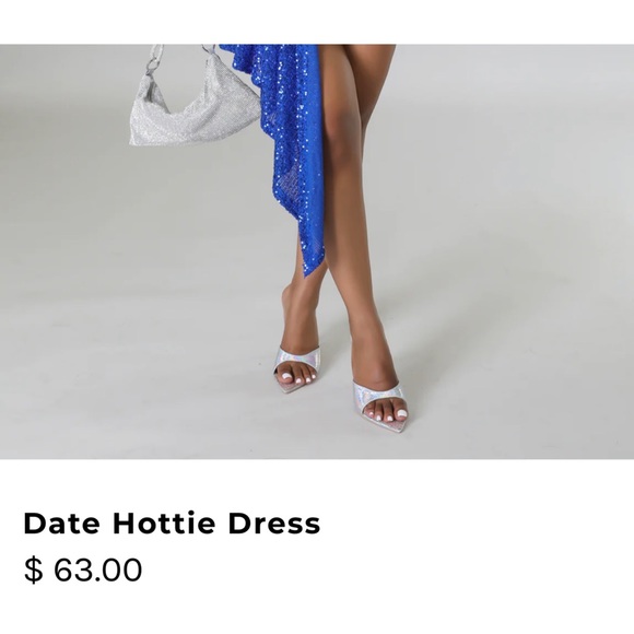 Royal Blue Sequin Dress - Picture 7 of 10